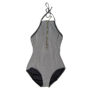 Anne Cole Studio Halter Front Zip One-Piece Swimsuit